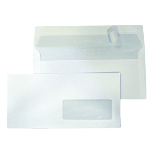Buste con finestra Blasetti Strip Laser - 90g/m² bianco - 11x23 cm - 0157 (conf.500)