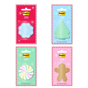 Foglietti riposizionabili Post-it® Jingle 50 foglietti/blocchetto forme natalizie assortite - EMHOL25-JN-CS
