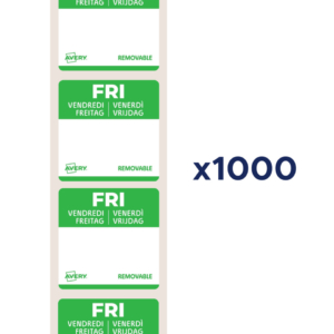 Etichette rimovibili per tracciabilità alimentare giornaliere Avery 25x25 mm - ven/verde - DLSFRIREV-1000 (conf.1.000)