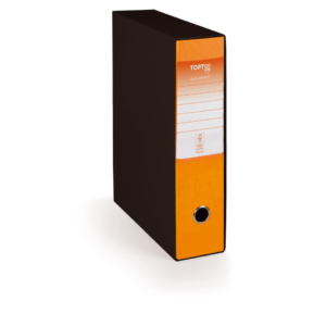 Registratore protocollo con custodia TOPToo Plus by Q-Connect dorso 8 cm - 28,5x35 cm - arancio - 0201043/P.AR