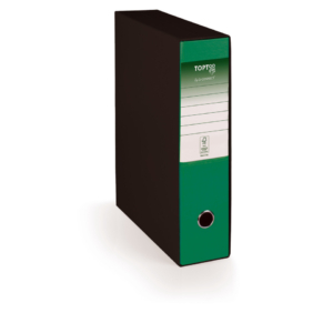 Registratore protocollo con custodia TOPToo Plus by Q-Connect dorso 8 cm - 28,5x35 cm - verde - 0201043/P.VE