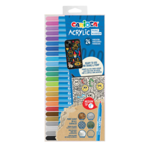 Pennarelli acrilici Carioca punta media colori assortiti 45295 (conf.24)