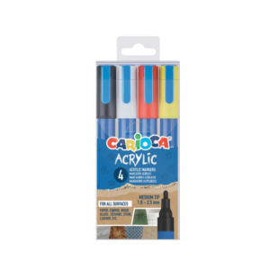 Pennarelli acrilici Carioca punta Bullet - colori assortiti 45278 (conf.4)