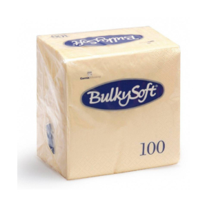 Tovaglioli Bulkysoft Rainbow pura cellulosa 24x24 cm 2 veli - crema - 32366 (20 conf. da 100 pezzi cad.)