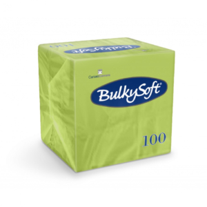 Tovaglioli Bulkysoft Rainbow pura cellulosa 24x24 cm 2 veli - kiwi - 32460 (20 conf. da 100 pezzi cad.)
