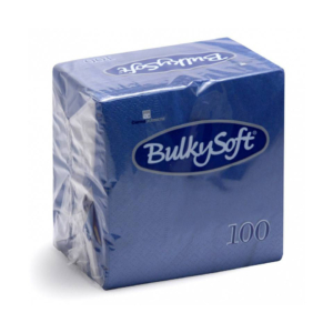 Tovaglioli Bulkysoft Rainbow pura cellulosa 24x24 cm 2 veli - 20x100 blu - 32364 (20 conf. da 100 pezzi cad.)