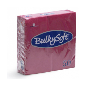 Tovaglioli Bulkysoft Rainbow pura cellulosa 33x33 cm 2 veli - rosso - 32720 (24 conf. da 50 pezzi cad.)