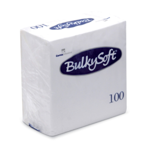 Tovaglioli pura cellulosa Bulkysoft 24x24 cm 2 veli - bianco 32196 (20 conf. da 100 pezzi cad.)