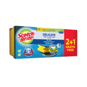 Spugna salva unghie Scotch-Brite® Antigraffio Delicate Nailsaver - 46x90x201 mm - 7100350160 (conf. 2+1 OMAGGIO)