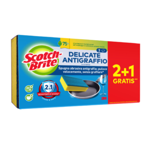 Spugna abrasiva antigraffio Scotch-Brite® Delicate cardboard 110x24x207 mm - 7100364405 (conf. 2+1 OMAGGIO)