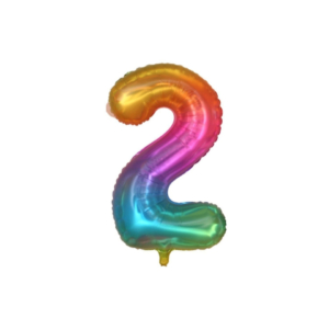 Palloncino Party Go multicolor indicante anni/età H.40 cm n° 2 FB0821