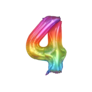 Palloncini Party Go multicolor indicante anni/eta' H.40 cm n° 4 FB0823 - LoveOffice