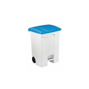 Contenitore mobile a pedale Medial Contitop 70L in PP bianco-blu 115575