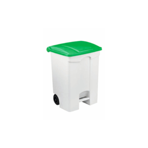 Contenitore mobile a pedale Medial Contitop 70L in PP bianco-verde 115578