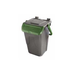 Bidone con sportello a becco in PP Medial Duck 35L grigio-verde 720118