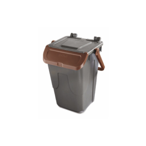 Bidone con sportello a becco in PP Medial Duck 35L grigio-marrone 720119