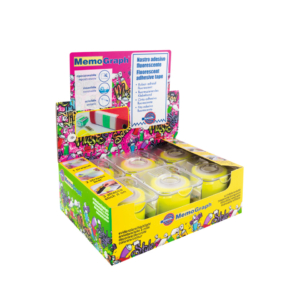 Nastro adesivo con dispenser Eurocel Memograph scrivibile e removibile - 50 mm x 10 m - in PVC - giallo - 021500632