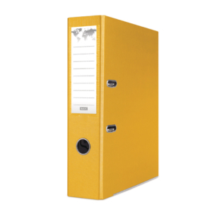 Registratore a leva senza custodia Binder BASIC-S in PP A4 - dorso 8 cm - giallo - 21024221-06