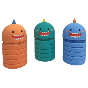 Astuccio portapenne in silicone Donau Pop-Up - fantasia mostri - 322243 (conf.6)