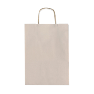 Borse shopper Rex-Sadoch Allegra tinta unita Fashion su kraft bianco - tortora 22x10x27 cm - SDF22-724 (conf.25)