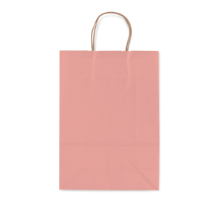 Borse shopper Rex-Sadoch Allegra tinta unita Fashion su kraft bianco - rosa cipria 22x10x27 cm (conf.25)