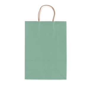 Borse shopper Rex-Sadoch Allegra tinta unita Fashion su kraft bianco - verde salvia - 22x10x27 cm (conf.25)