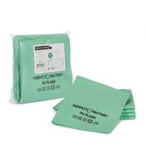 Panno in microfibra PU Perfetto Flash 34x36 cm - colore verde - 26593 (conf.5)