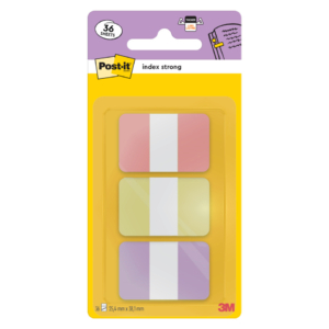 Segnapagina Post-it® Index Pastel Tabs 24x38 mm - rosa, giallo, viola - 12 segnapagina - 686-3 SUN (conf.3)
