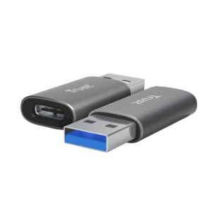 Adattatore Trust Calyx da USB-A ad USB-C grigio 25573 (conf.2)