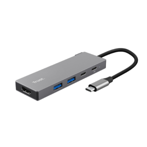 Adattatore USB-C multiporta Trust Dalix in alluminio 5-in-1 26062