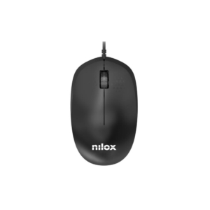 Mouse ottico con cavo Nilox Tech 3 tasti 1200 DPI USB 2.0 - cavo 150 cm colore nero - MOUSB1012