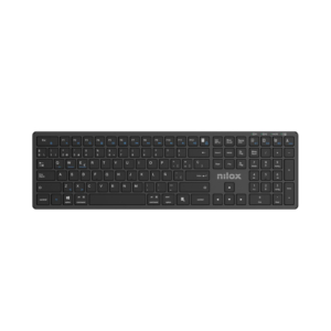 Tastiera wireless dual Nilox Tech compatibile MacOS ricaricabile via USB-C layout italiano colore nero - NXKBWI1B