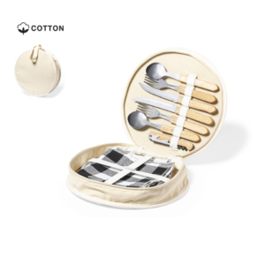Set Picnic Scotty per due persone in cotone naturale - 1737