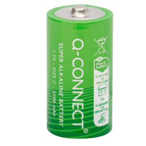 Batteria alcalina Q-Connect C/LR14 1.5 V - conf. 2 pz in blister - KF00490