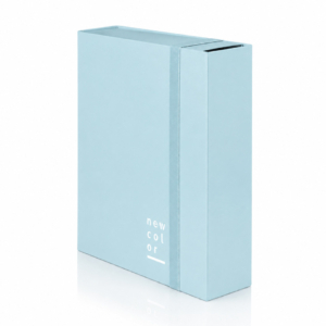 Cartella a 3 lembi con elastico piatto Brefiocart NEW COLOR 25x35 cm Dorso 10 cm Azzurro