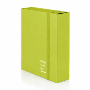 Cartella a 3 lembi con elastico piatto Brefiocart NEW COLOR 25x35 cm Dorso 10 cm Verde chiaro