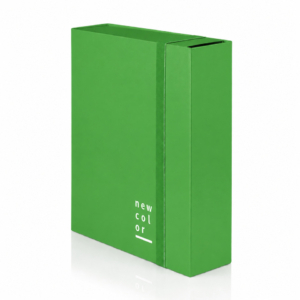 Cartella a 3 lembi con elastico piatto Brefiocart NEW COLOR 25x35 cm Dorso 10 cm Verde