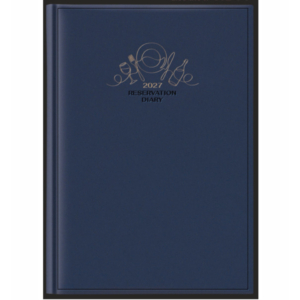 Agenda giornaliera prenotazioni ristoranti 2027 Madrid copertina imbottita A4 blu - 27-513OT-D03