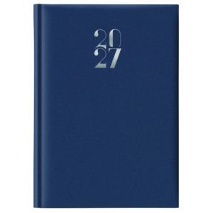 Agenda 2027 giornaliera quadretti gommato 14,5x20,5 cm Blu 27-209FT-C10