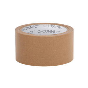 Nastro da imballaggio Q-Connect in carta Kraft 50 mm x 50 m 130 µm - scrivibile - KF17145 (conf. 6 rotoli)