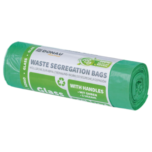 Sacchi immondizia per raccolta differenziata vetro Donau Home 60 L 80x59 cm - 17 µm verde (rotolo 16 sacchi)