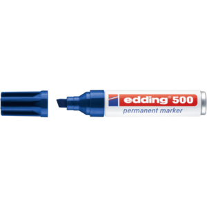 Pennarello indelebile Blu Edding 500 - scalpello - 2-7 mm