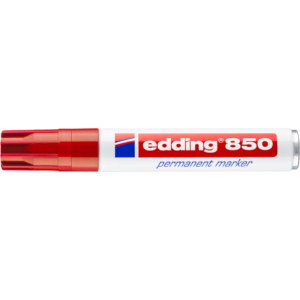 Pennarello indelebile Rosso Edding 850 - scalpello - 5-16 mm