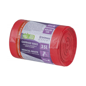 Sacchi immondizia per rifiuti sanitari Donau Expert 35 L 60x50 cm - 20 µm rosso - 22387713-04 (rotolo 50 sacchi)