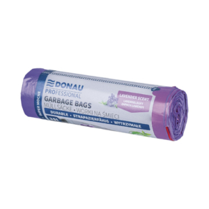 Sacchi profumati per rifiuti inorganici Donau Professional 35 L 57x52 cm - 28 µm lavanda - 22213318-09 (rotolo 15 sacchi)