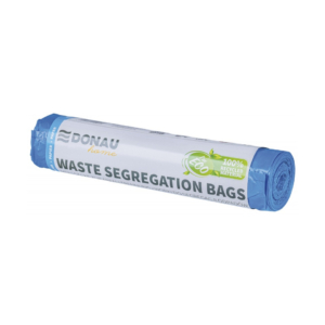 Sacchi immondizia per raccolta differenziata carta Donau Home 120 L 110x70 cm - 35 µm blu (rotolo 10 sacchi)