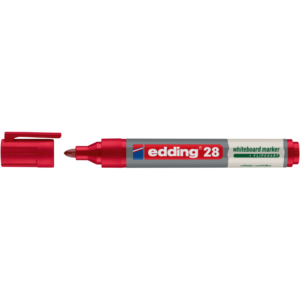 Pennarello per lavagne bianche Edding 28 EcoLine punta tonda - tratto 1,5-3 mm rosso - 4-28002
