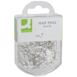Spilli cartografici Q-Connect 15 mm Bianco - KF15279 (conf.100)