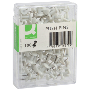 Spilli per bacheca Q-Connect Bianco - KF15272 (conf.100)