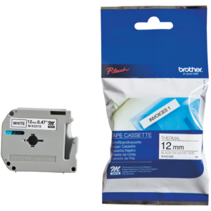 Nastro per etichettarice Nero/Bianco Brother - 12 mm x 8 mt - MK231BZ